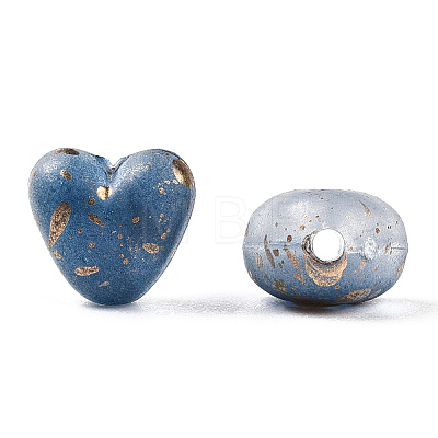 Transparent Frosted Spray Painted Acrylic Beads X1-FACR-TAC0004-02E-1