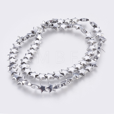 Electroplated Non-magnetic Synthetic Hematite Bead Strand G-E495-07C-1
