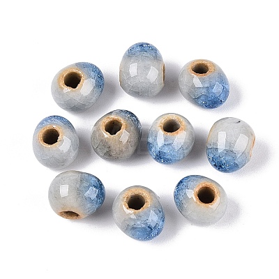 Handmade Crackle Porcelain Beads PORC-Q008-06B-09-1