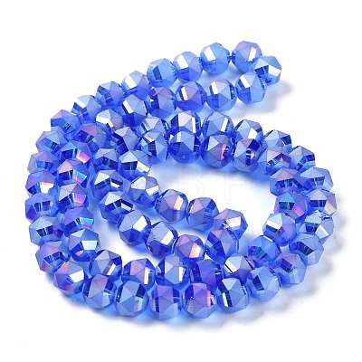 Electroplate Transparent Glass Beads Strands EGLA-I018-AB03-1