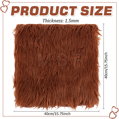 Imitation Rabbit Hair Faux Fur Polyester Fabric DIY-WH0032-91C-1