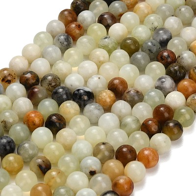 Natural Butter Jade Beads Strands G-C289-B03-8mm-1