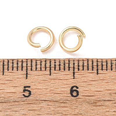 Brass Open Jump Rings KK-G604-08G-22-1