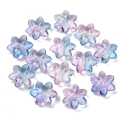 633Pcs Transparent Two Tone Acrylic Beads MACR-K359-18B-1