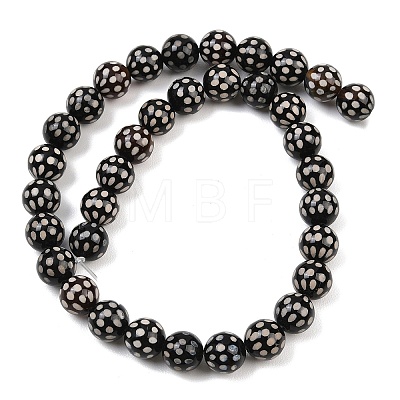 Tibetan Style dZi Beads Strands G-G328-A02-10mm-1