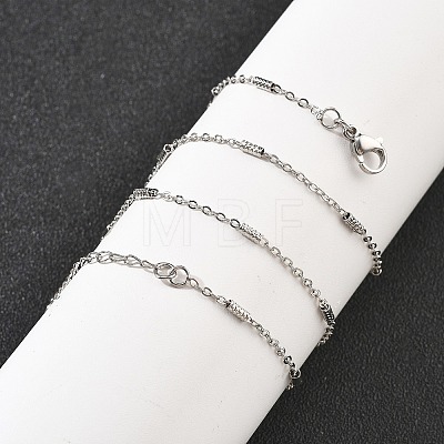 Brass Cable Chain Necklaces for Women NJEW-D302-19P-1