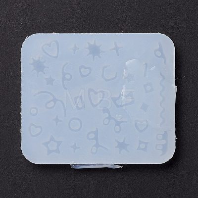 Line & Ring & Heart & Star & Crown & Square & Rectangle & Acanthosphere Filling Silicone Molds DIY-M029-02-1