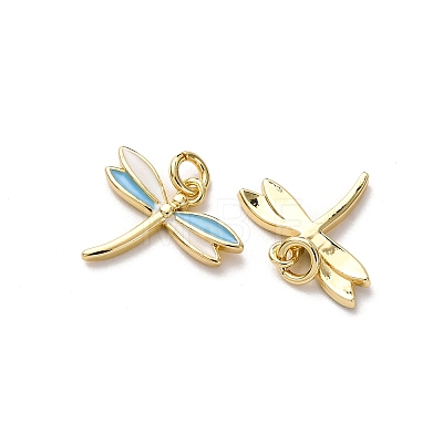 Brass Enamel Pendants FIND-I055-01G-01-1