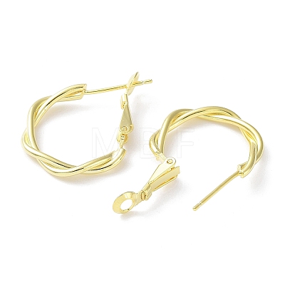 925 Sterling Silver Hoop Earrings EJEW-K258-09G-1