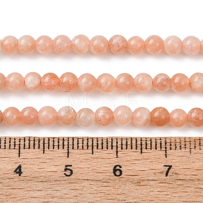 Natural Sunstone Beads Strands G-K423-A02-4mm-1