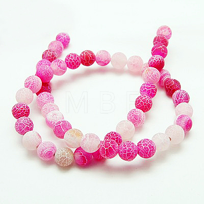 Natural Crackle Agate Beads Strands G-G055-10mm-1-1