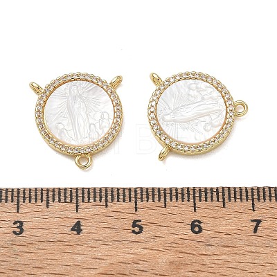 Brass Micro Pave Clear Cubic Zirconia Chandelier Component Links CU-CBA5585-03G-02-1