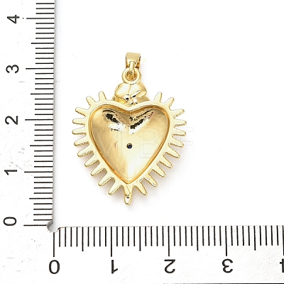 Brass Micro Pave Cubic Zirconia Pendants KK-M314-09G-01-1