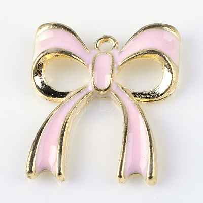 Bowknot Alloy Enamel Pendants ENAM-Q033-22B-1