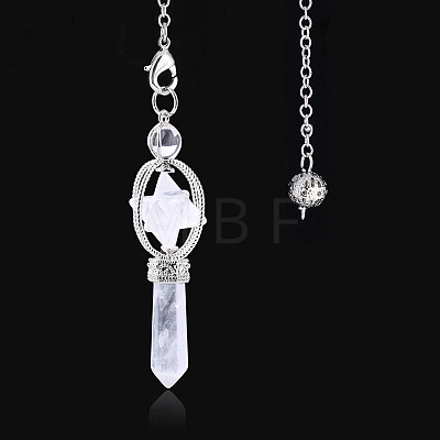 Natural Quartz Crystal Hexagonal Pointed Dowsing Pendulums PW-WG0B402-03-1