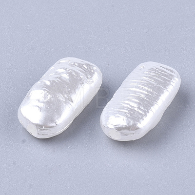 ABS Plastic Imitation Pearl Beads X-OACR-T017-16-1