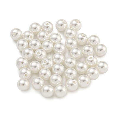 Baking Painted Pearlized Glass Pearl Round Beads HY-S004-01G-1