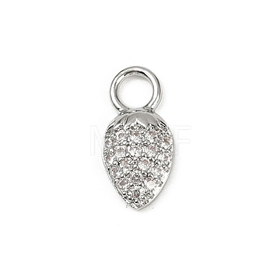 Brass Micro Pave Cubic Zirconia Pendants KK-M322-48P-01-1