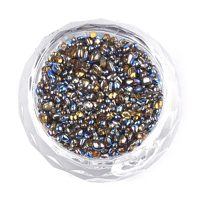 Plated Glass Seed Beads SEED-S016-07-1