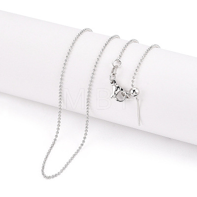 Brass Ball Chain Necklaces for Women NJEW-G084-14P-1