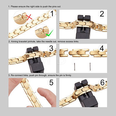 SHEGRACE Stainless Steel Watch Band Bracelets JB653B-1