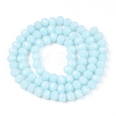 Opaque Solid Color Imitation Jade Glass Beads Strands EGLA-A044-P3mm-D06-1