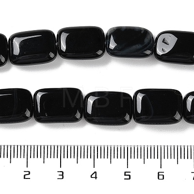 Natural Black Onyx Beads Strands G-K357-D03-01-1