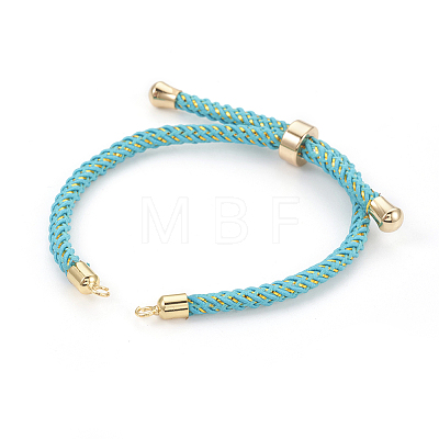 Adjustable Nylon Cord Slider Bracelet Making MAK-F026-A-G-1