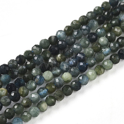 Natural Blue Tourmaline Beads Strands G-R475-027-01-1