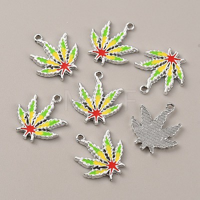 Alloy Enamel Pendants FIND-WH0120-22P-1