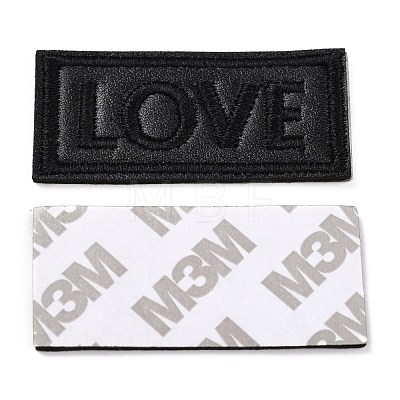 Computerized Embroidery Imitation Leather Self Adhesive Patches DIY-G031-01C-1