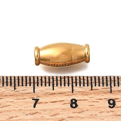 Barrel 304 Stainless Steel Magnetic Clasps STAS-D382-03B-G-1