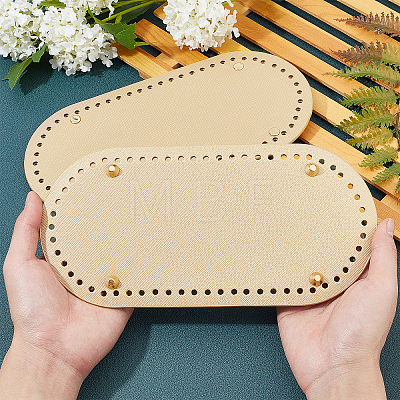 PU Leather Oval Bag Bottom FIND-PH0016-002D-1