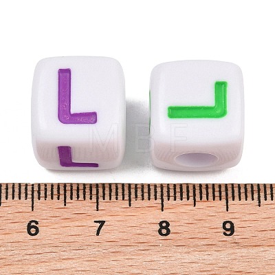 Opaque Acrylic Enamel European Beads AC-ACBA1794-04L-1