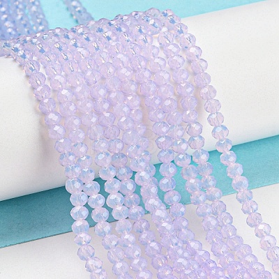 Baking Painted Transparent Glass Beads Strands DGLA-A034-J2mm-B06-1