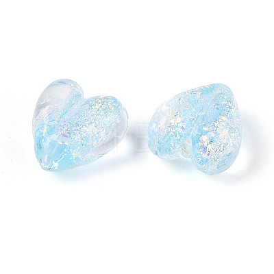 Handmade Foil Lampwork Beads Strands FOIL-T008-08E-1