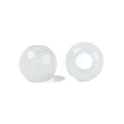 Natural White Jade European Beads G-Q607-01A-10-1
