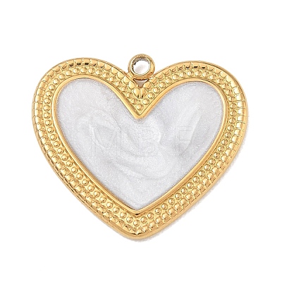 304 Stainless Steel Enamel Pendants STAS-F354-02A-G-1