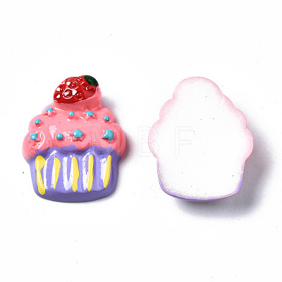Spray Painted Resin Cabochons CRES-Q215-006-1