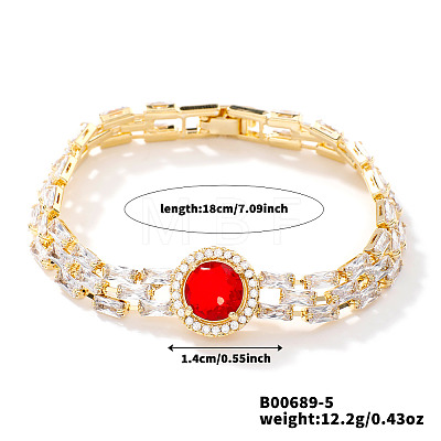 Minimalist Brass Rhinestone Chain Bracelets for Women OD4455-5-1