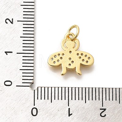 Brass Micro Pave Clear Cubic Zirconia Pendants KK-L225-039G-1