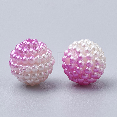 Imitation Pearl Acrylic Beads OACR-T004-10mm-12-1