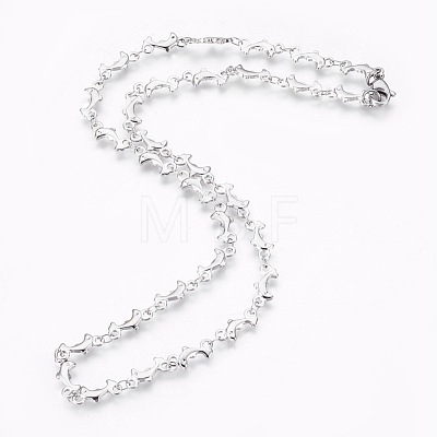 Non-Tarnish 304 Stainless Steel Link Chains Necklaces NJEW-F242-03P-1