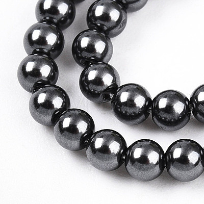 Baking Painted Pearlized Glass Pearl Bead Strands HY-N002-3mm-A02-1