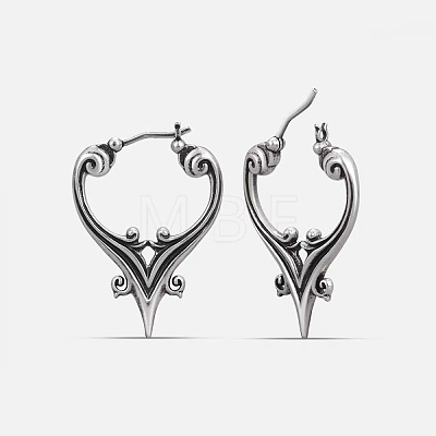 Alloy Hoop Earrings for Women WG4133B-01-1