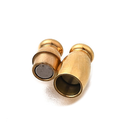 Barrel 304 Stainless Steel Magnetic Clasps STAS-D382-03C-G-1