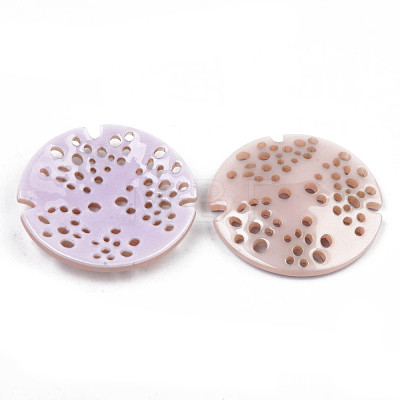2-Hole Cellulose Acetate(Resin) Buttons BUTT-S026-014C-02-1