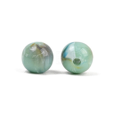 Two Tone Opaque Acrylic Imitation Gemstone Beads OACR-T033-05A-1