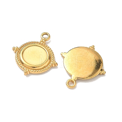 304 Stainless Steel Pendant Cabochon Settings Ion Plating(IP) STAS-I367-04G-1