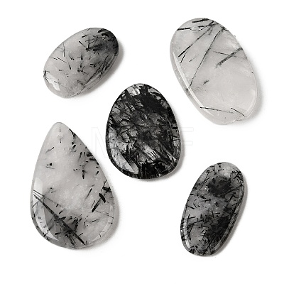 Natural Tourmalinated Quartz Pendants G-D365-02E-03-1